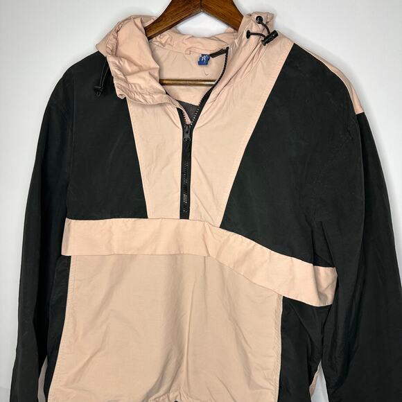Y2K Style Windbreaker H&M Divided Black Pink Lightweight Track Jacket Small - Picture 2 of 7